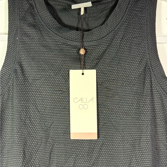 CALIA by Carrie Underwood Charcoal Black Textured Quilted Athletic Tank‎ Top XXS - Picture 8 of 16
